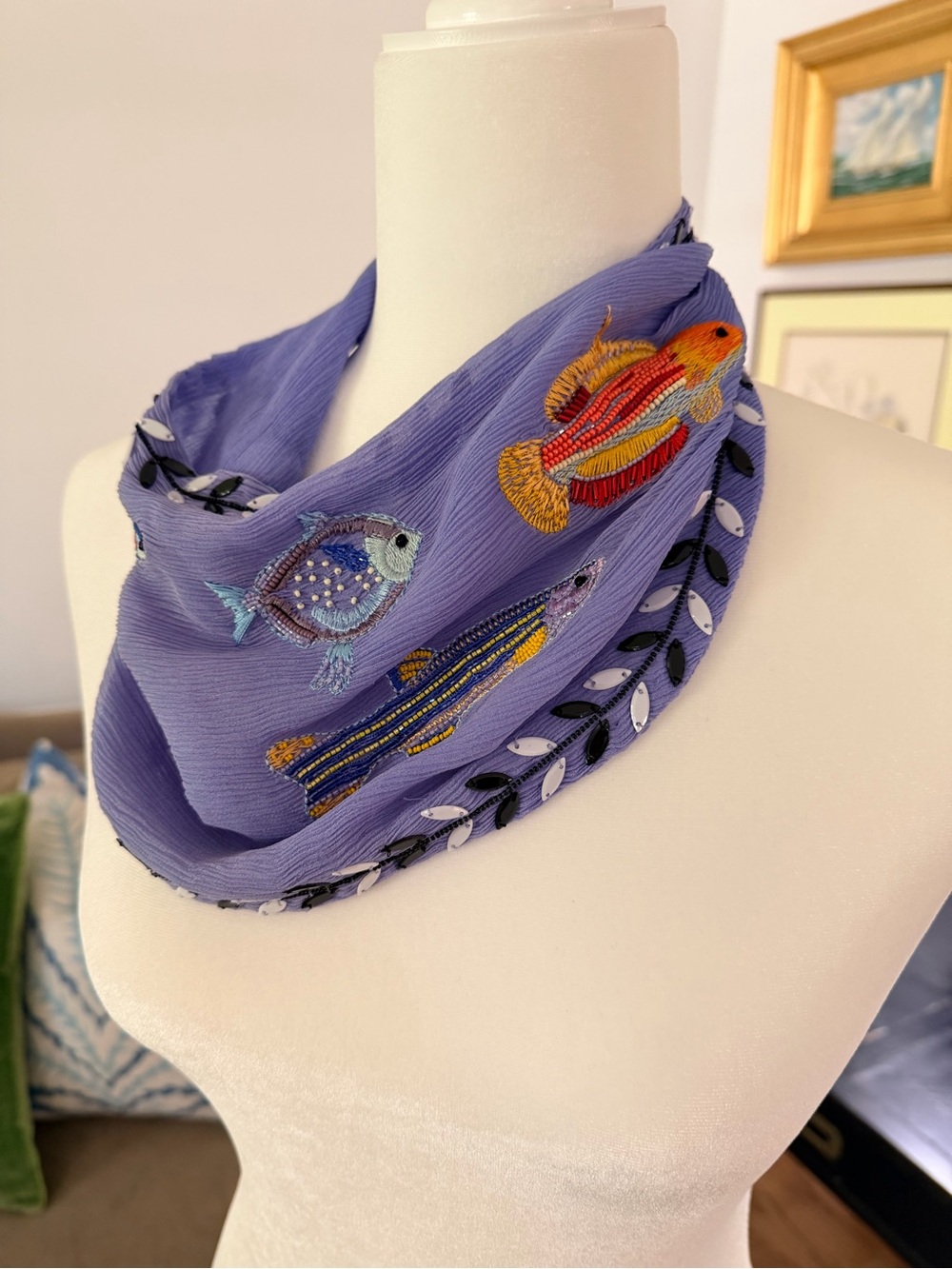 NWT - Mignonne Gavigan Pececito Fish Scarf Necklace